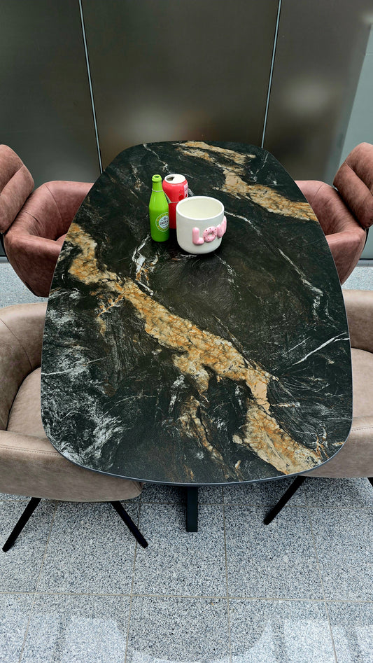 Esstisch MAMO 180cm - Keramik in Fossil Black