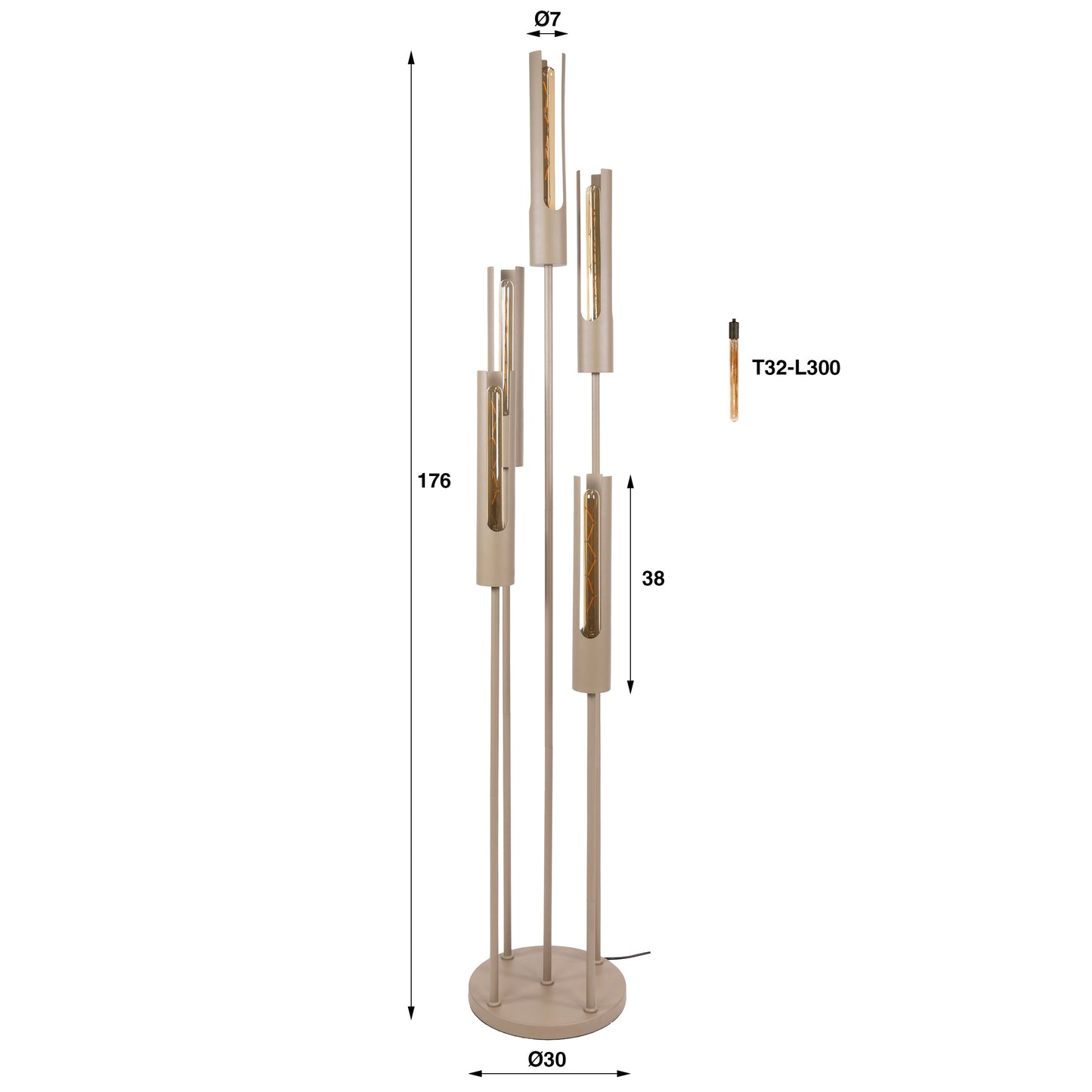 Stehleuchte ELLA 5 Beige