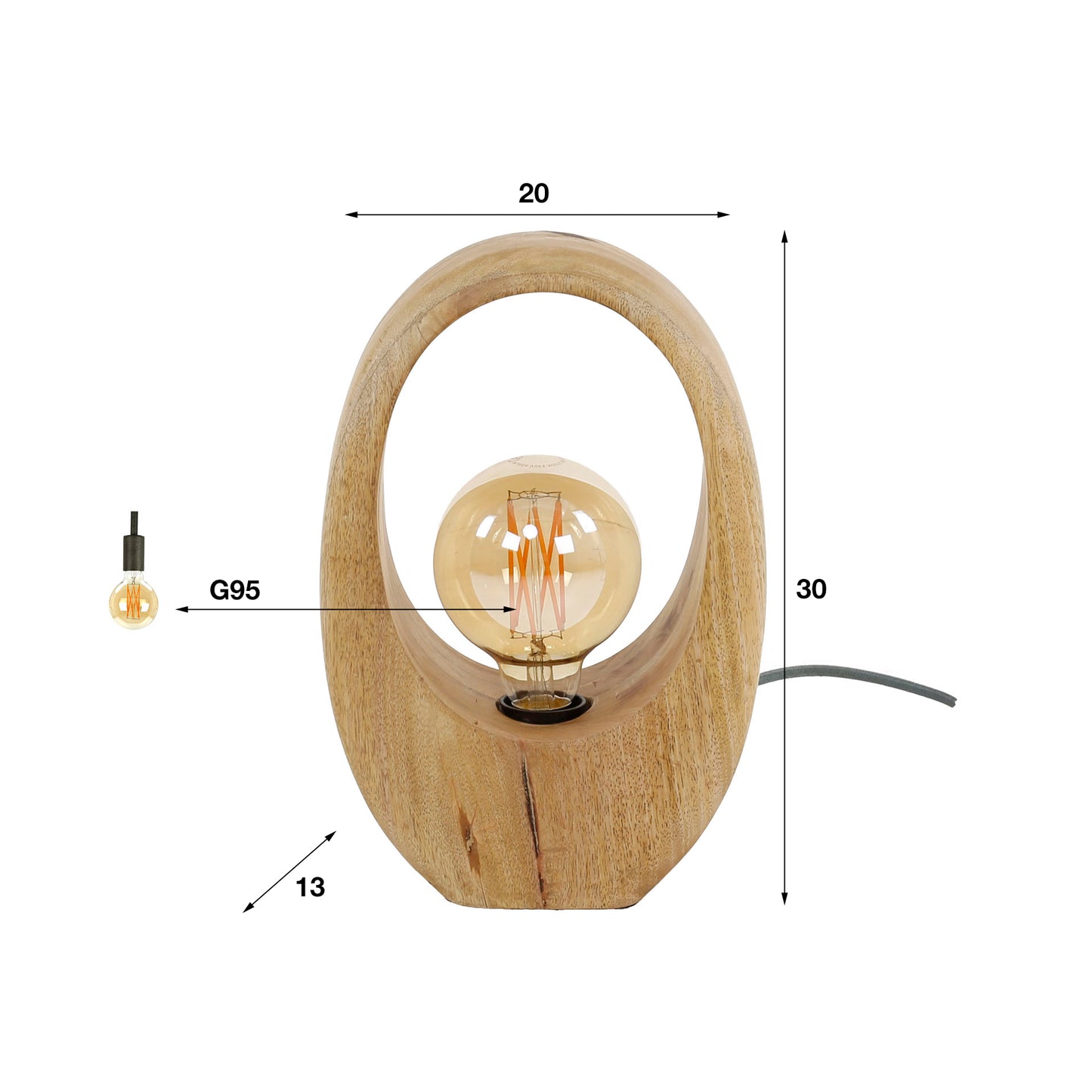Tischleuchte LOU 30cm