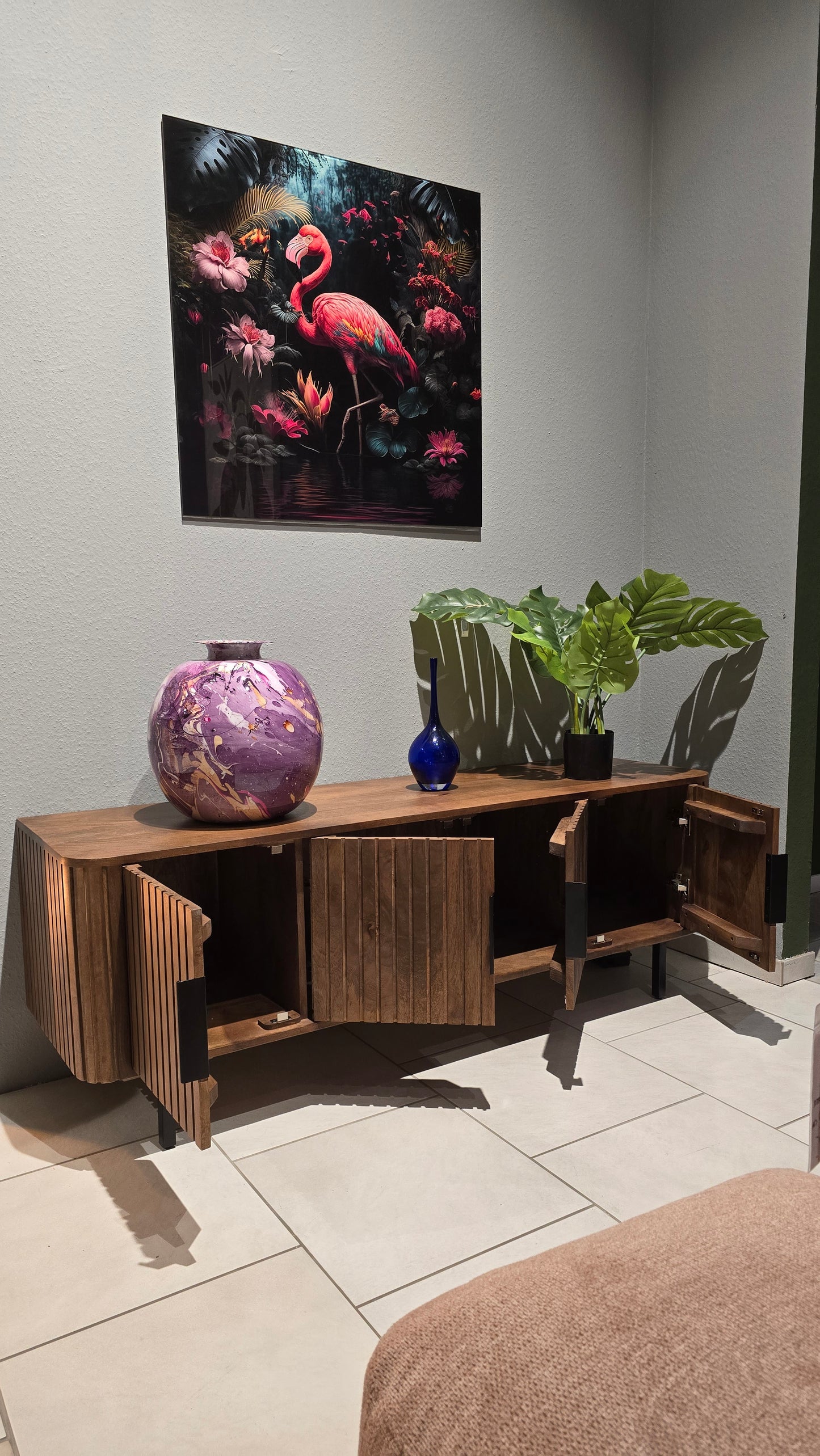 TV-Lowboard "M" aus massiven Mango-Holz
