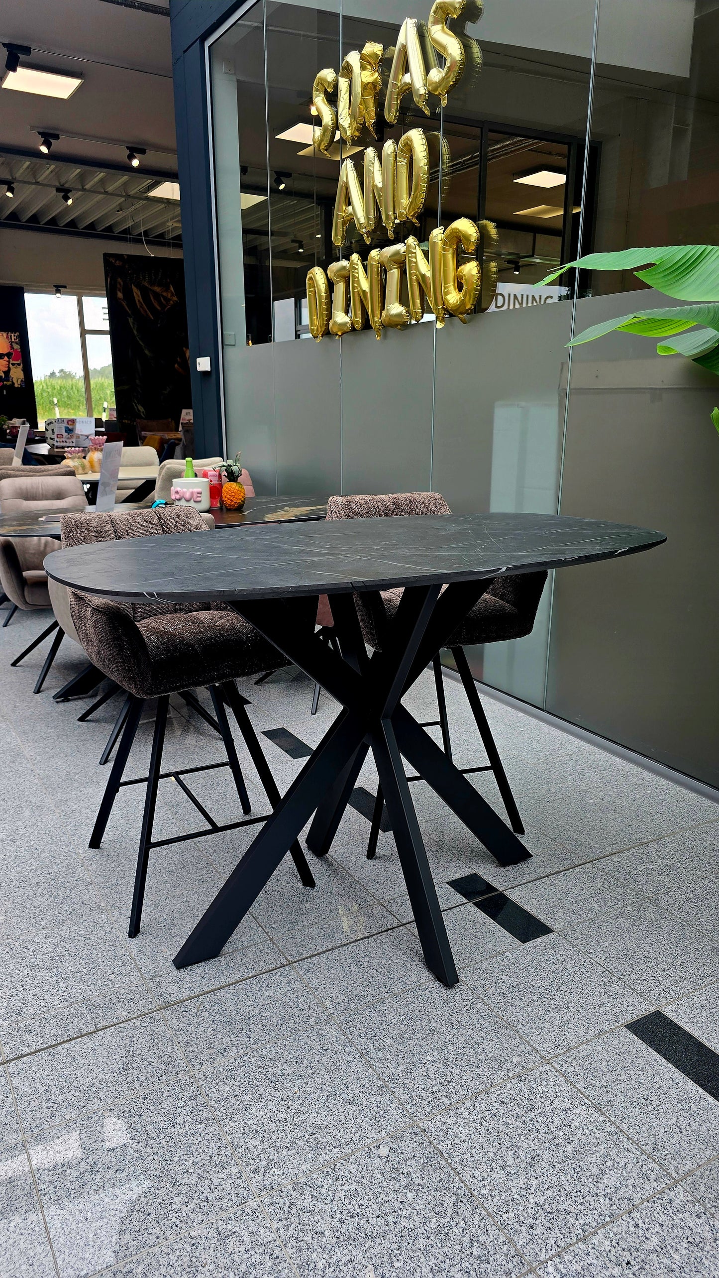 Bartisch Otto 140cm - 3D Melamin Graphit