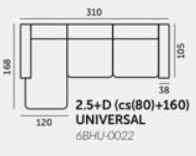 Ecksofa HOUSTON - 310x170cm