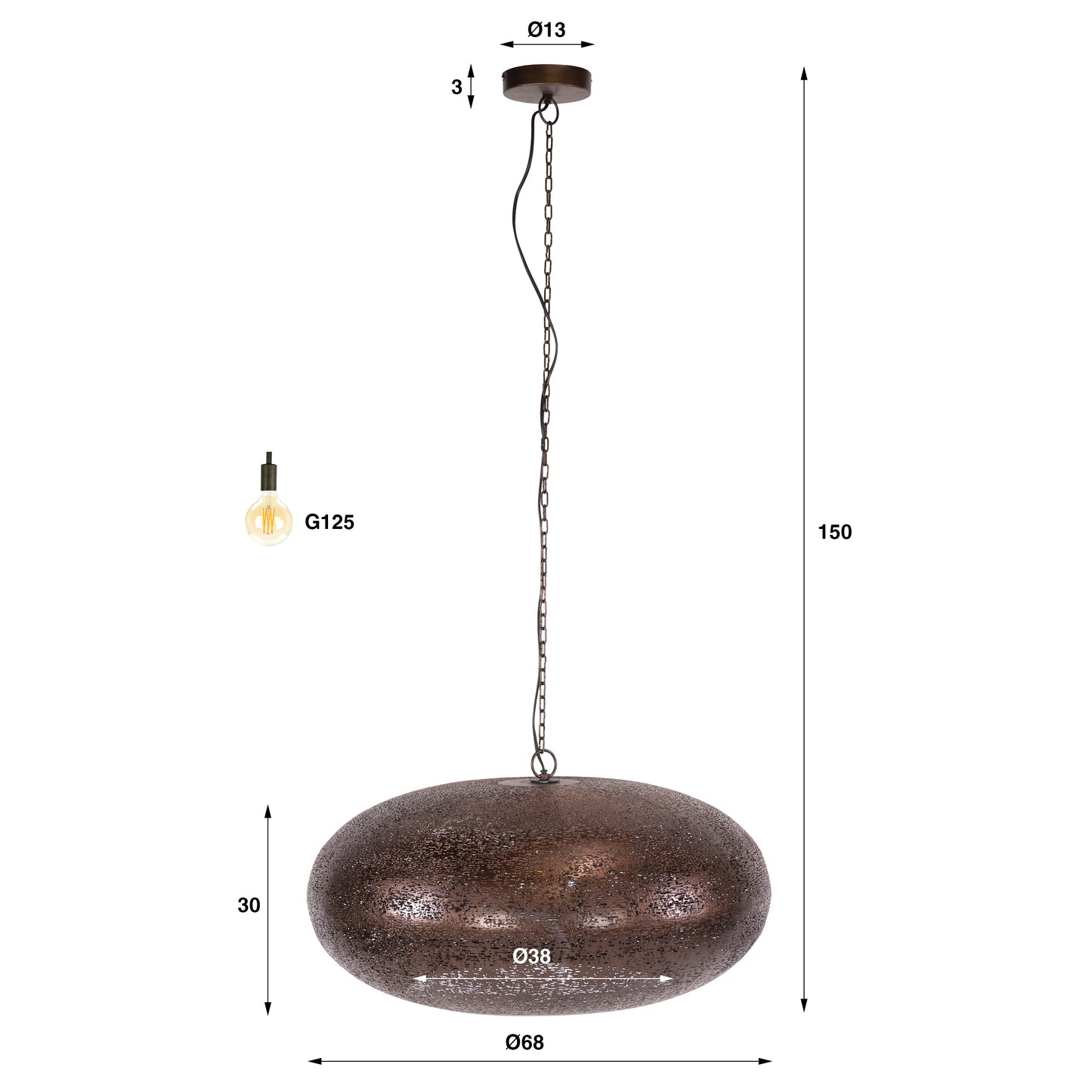 Pendelleuchte PIA Ø68cm