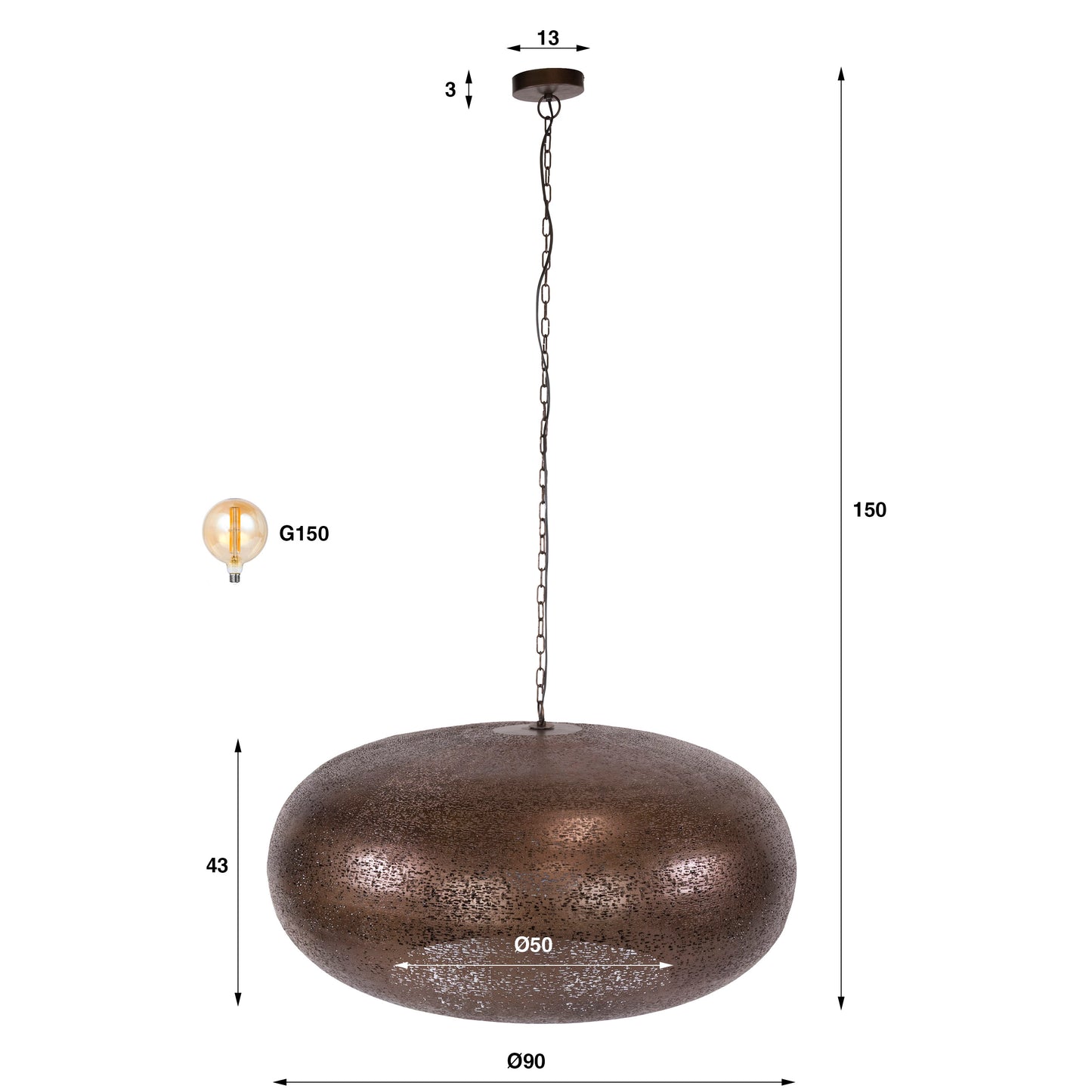 Pendelleuchte PIA Ø90cm