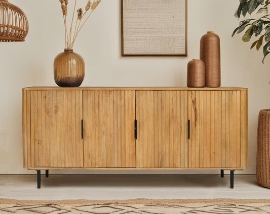 Design Sideboard "XL" Hell aus massivem Mangoholu